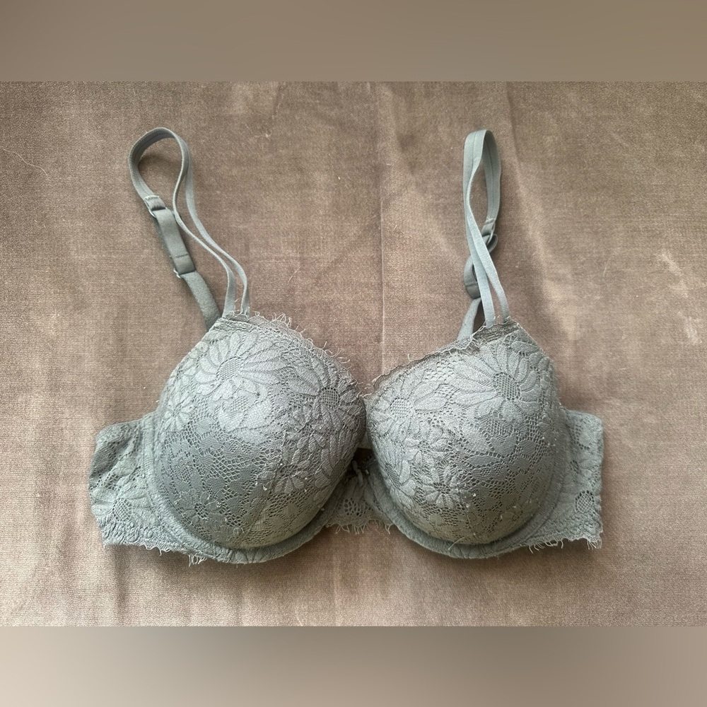 Aerie Lace Underwire Bra - Green